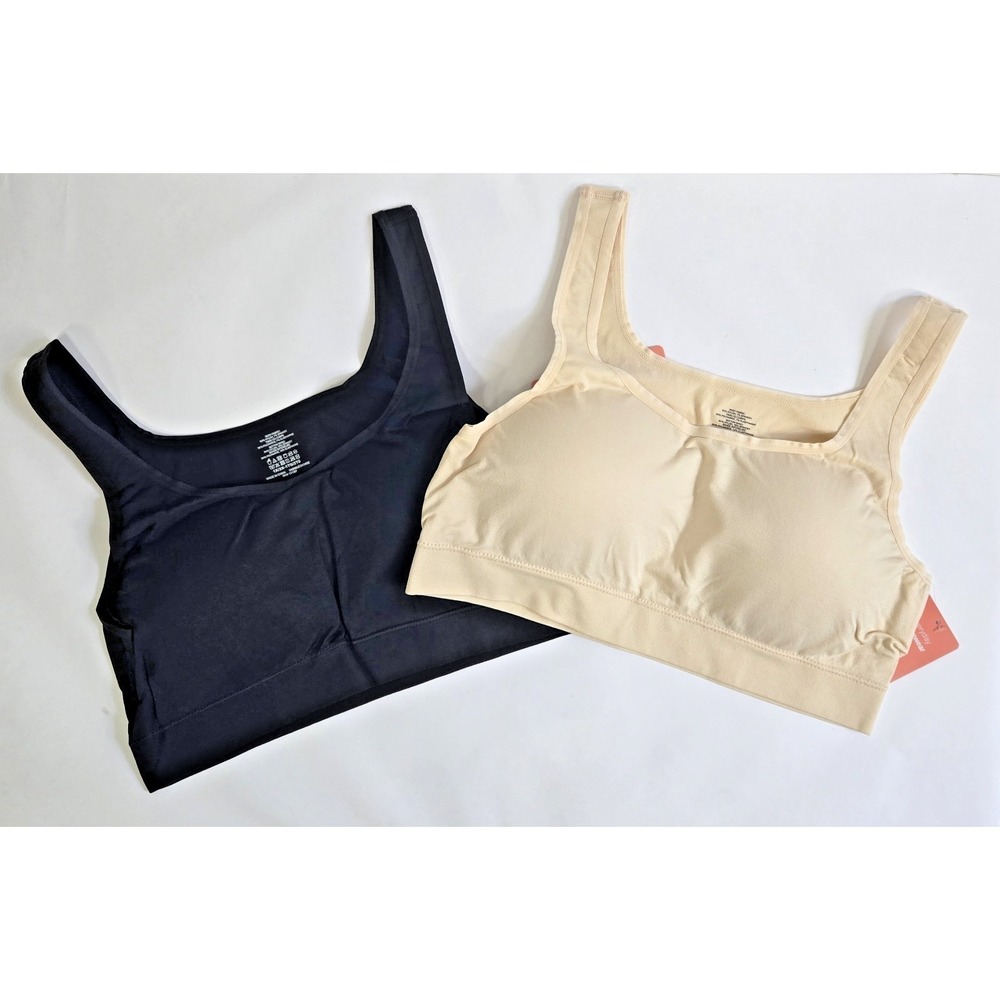 Yummie Revolve Nordstrom Scoop Neck Seamless Wireless Bras Lof of 2 Size 1X/2X
